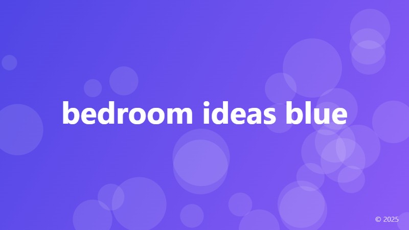 bedroom ideas blue