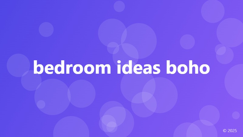 bedroom ideas boho