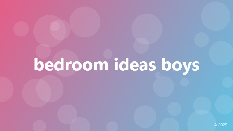 bedroom ideas boys