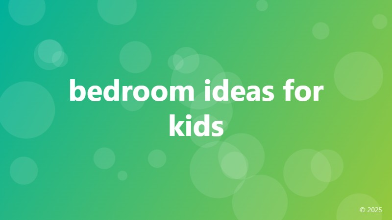 bedroom ideas for kids
