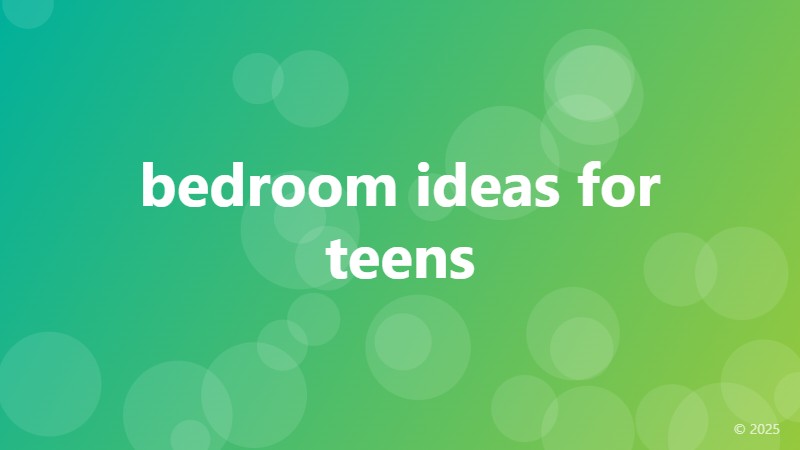 bedroom ideas for teens