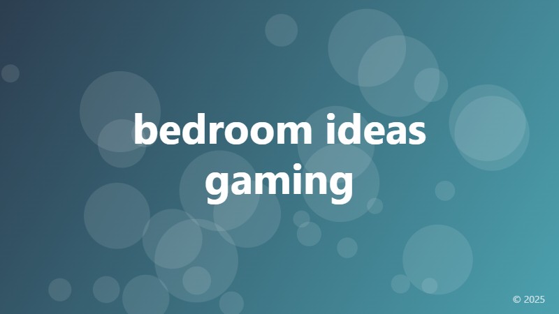 bedroom ideas gaming