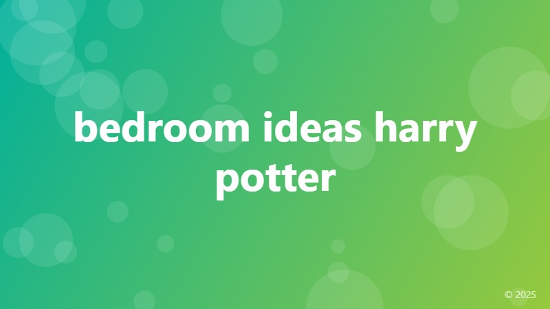 bedroom ideas harry potter