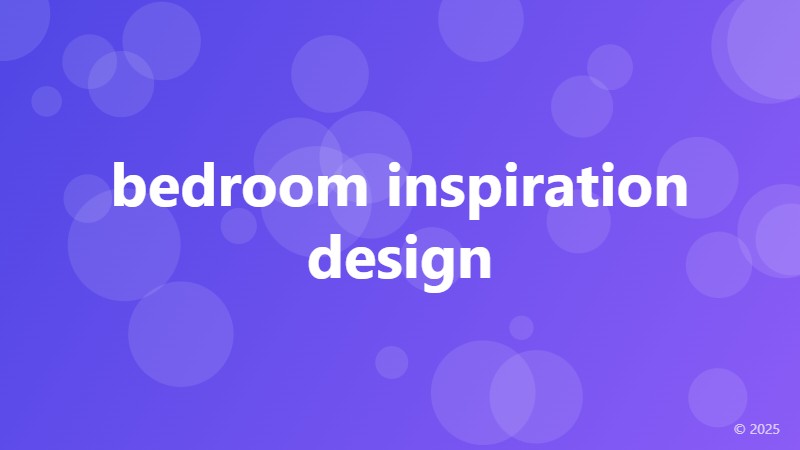 bedroom inspiration design