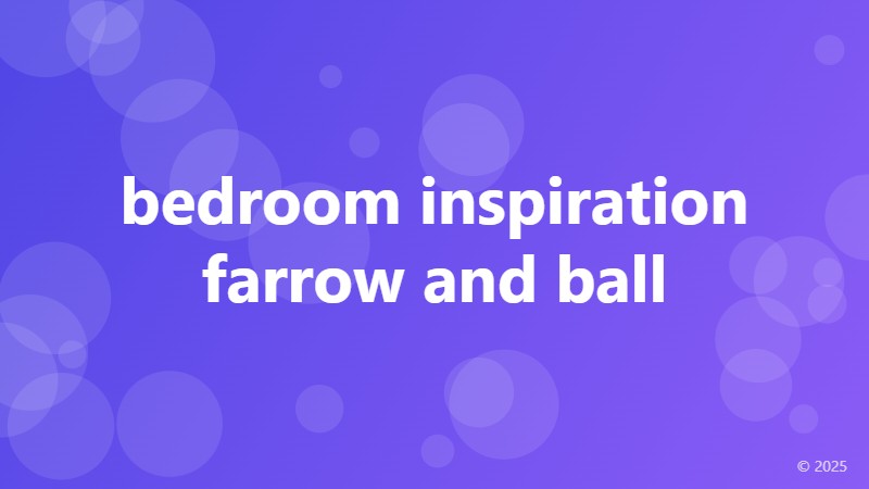 bedroom inspiration farrow and ball