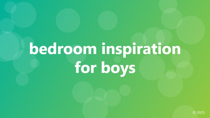 bedroom inspiration for boys