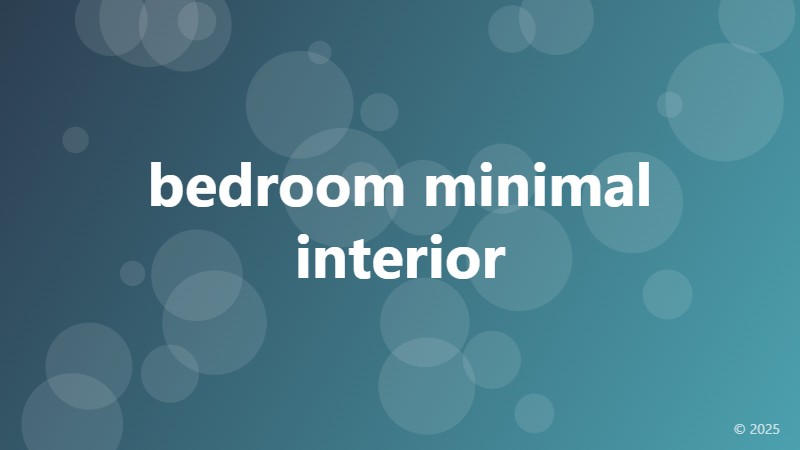 bedroom minimal interior