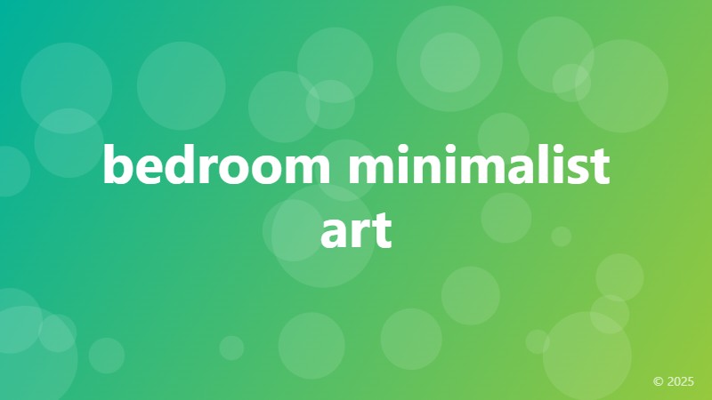 bedroom minimalist art