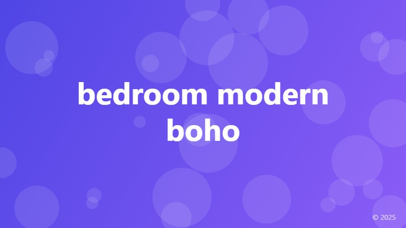 bedroom modern boho