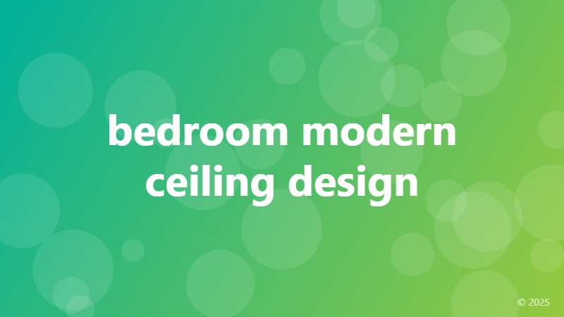 bedroom modern ceiling design
