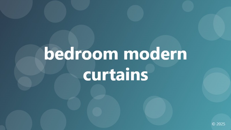 bedroom modern curtains
