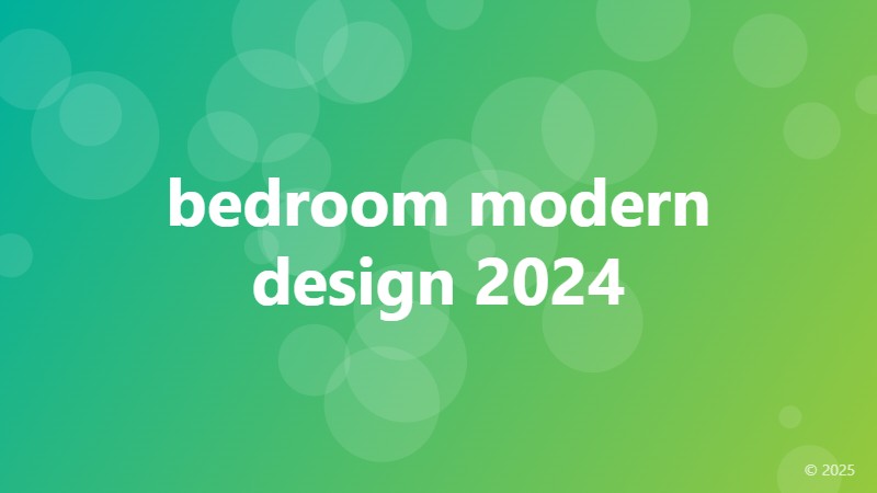 bedroom modern design 2024