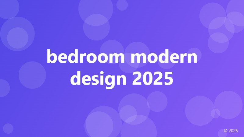 bedroom modern design 2025