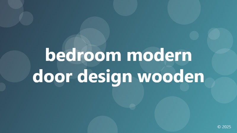 bedroom modern door design wooden