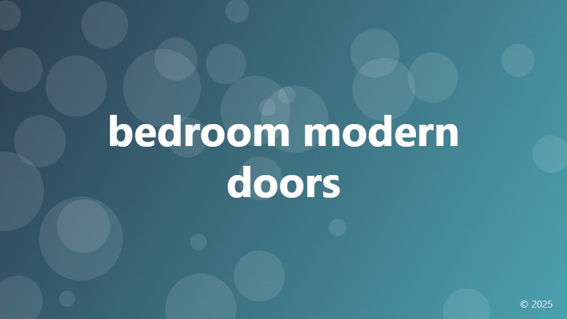 bedroom modern doors