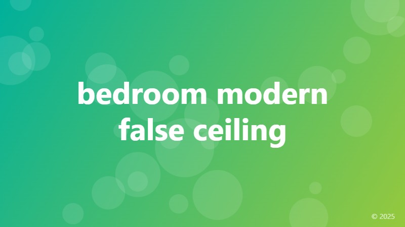 bedroom modern false ceiling