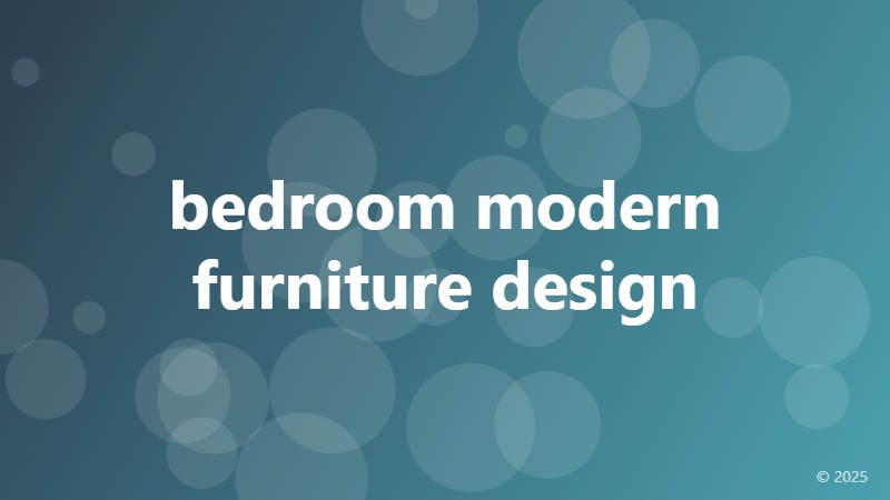 bedroom modern furniture design