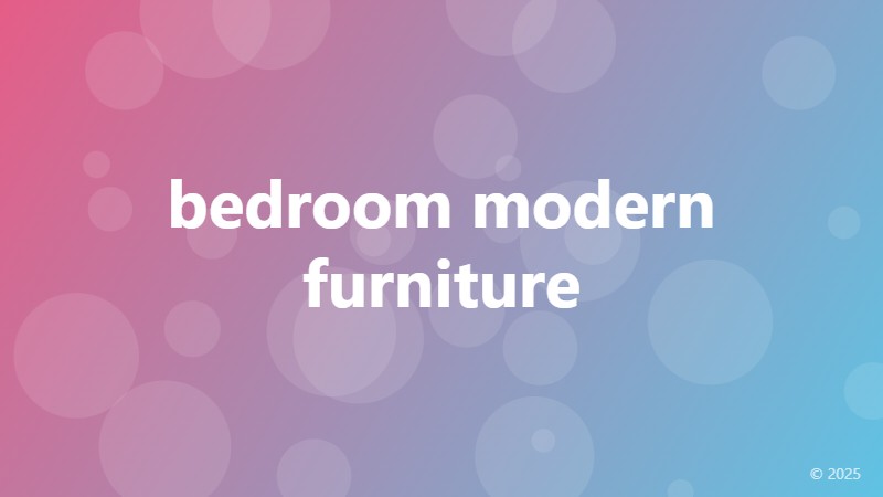 bedroom modern furniture
