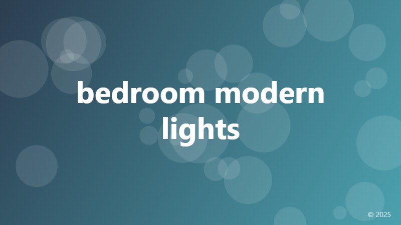 bedroom modern lights