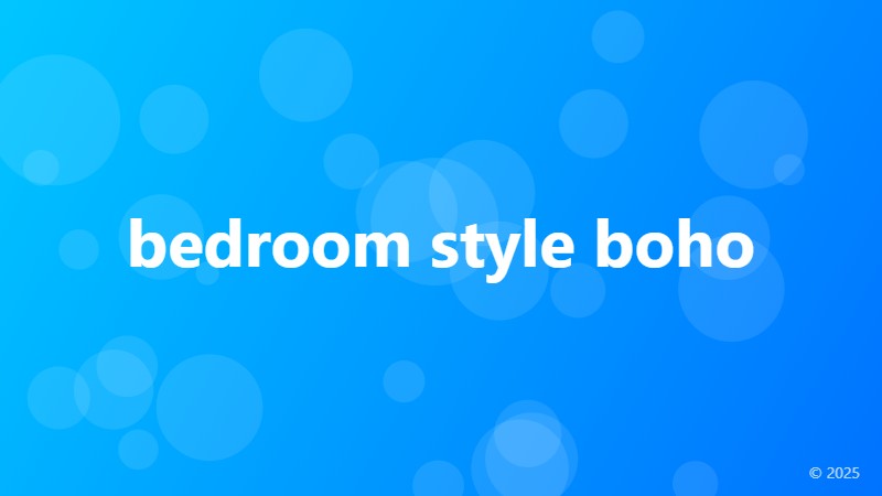 bedroom style boho