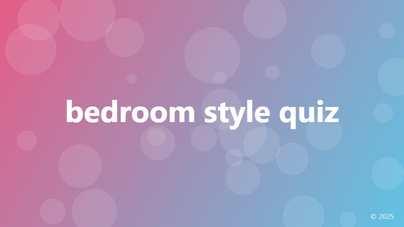 bedroom style quiz