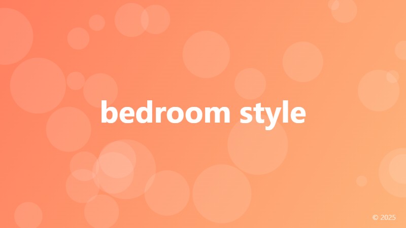 bedroom style