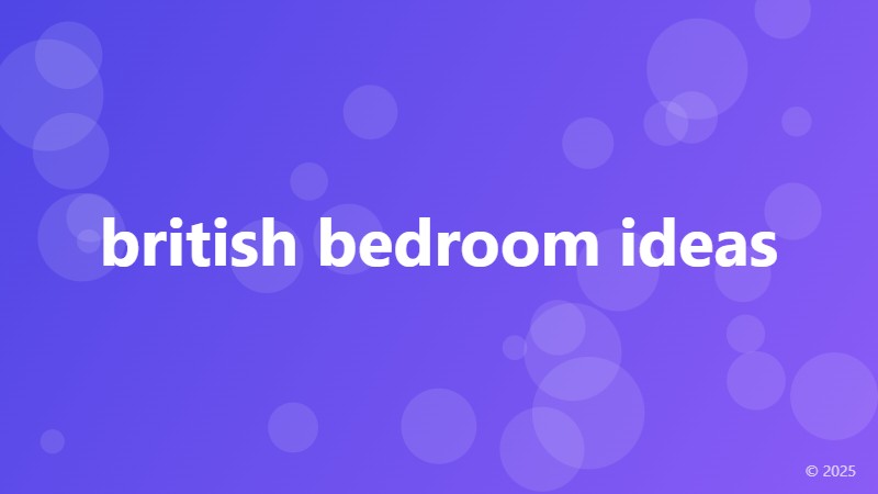 british bedroom ideas