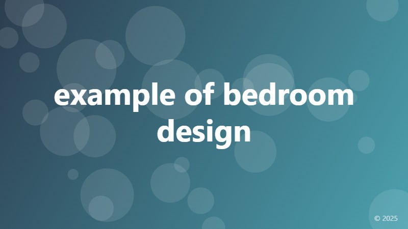 example of bedroom design