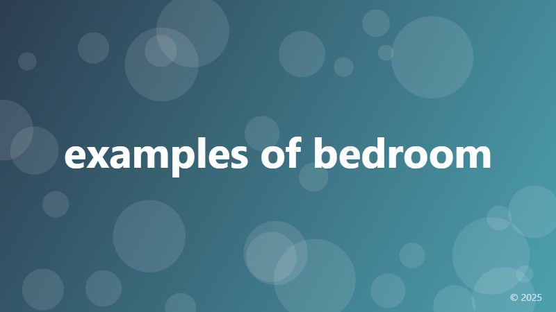 examples of bedroom