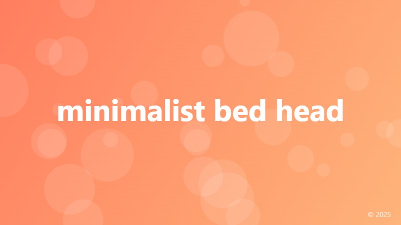 minimalist bed head
