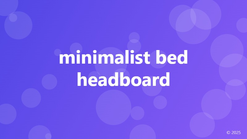 minimalist bed headboard