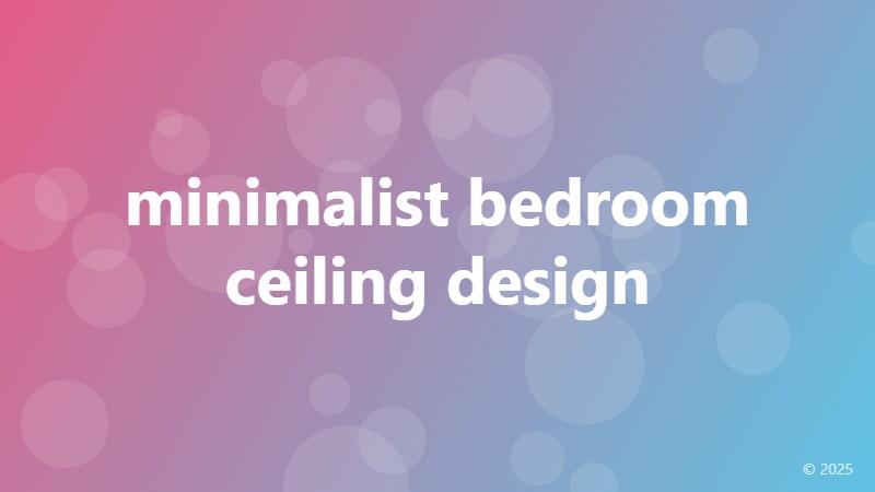 minimalist bedroom ceiling design