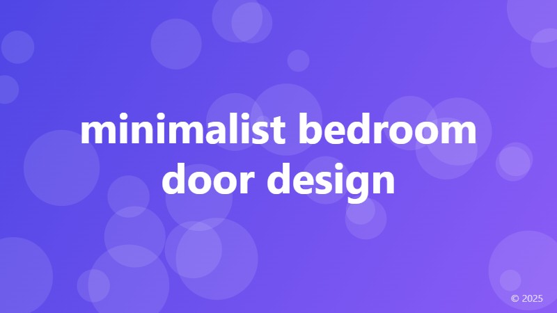 minimalist bedroom door design