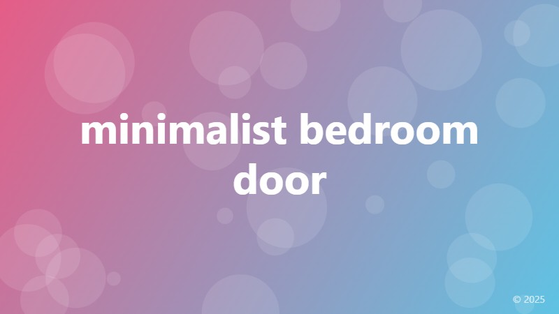 minimalist bedroom door
