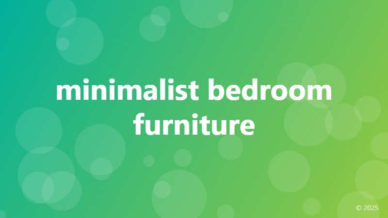 minimalist bedroom furniture