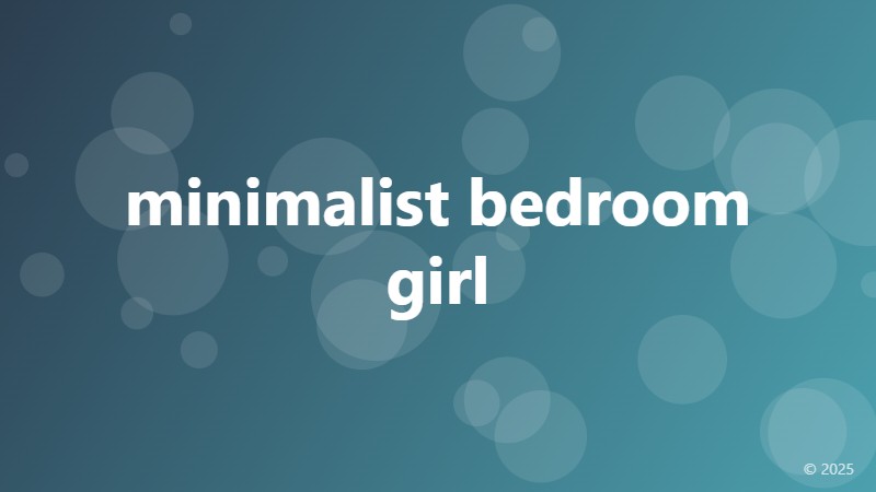 minimalist bedroom girl