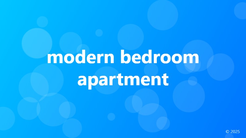 modern bedroom apartment