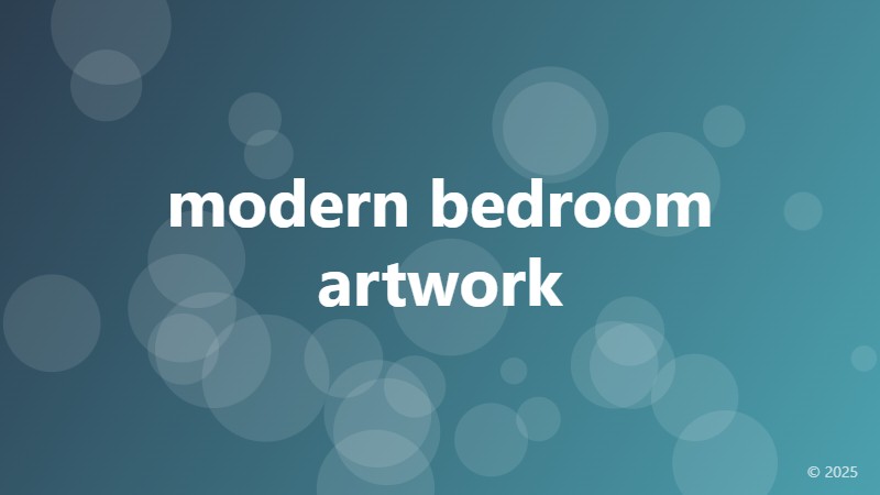 modern bedroom artwork