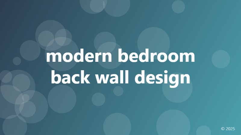 modern bedroom back wall design