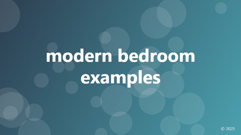 modern bedroom examples