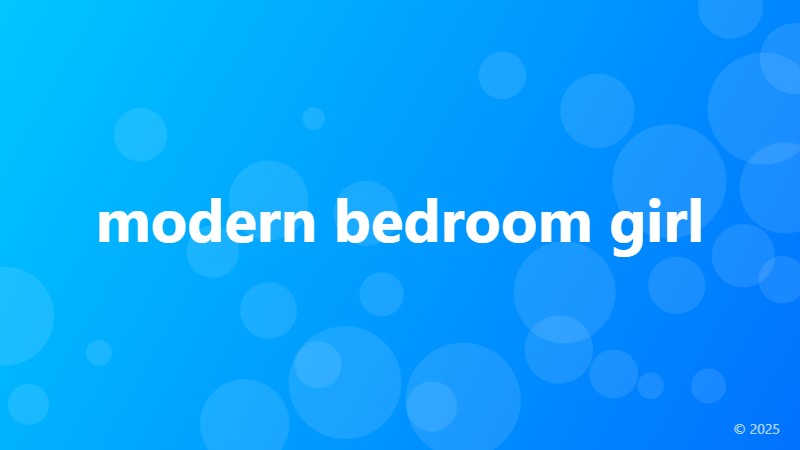 modern bedroom girl