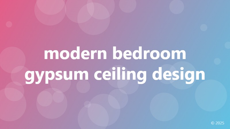 modern bedroom gypsum ceiling design