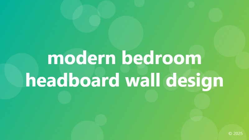 modern bedroom headboard wall design