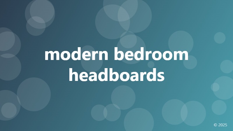 modern bedroom headboards