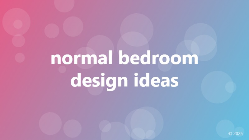 normal bedroom design ideas